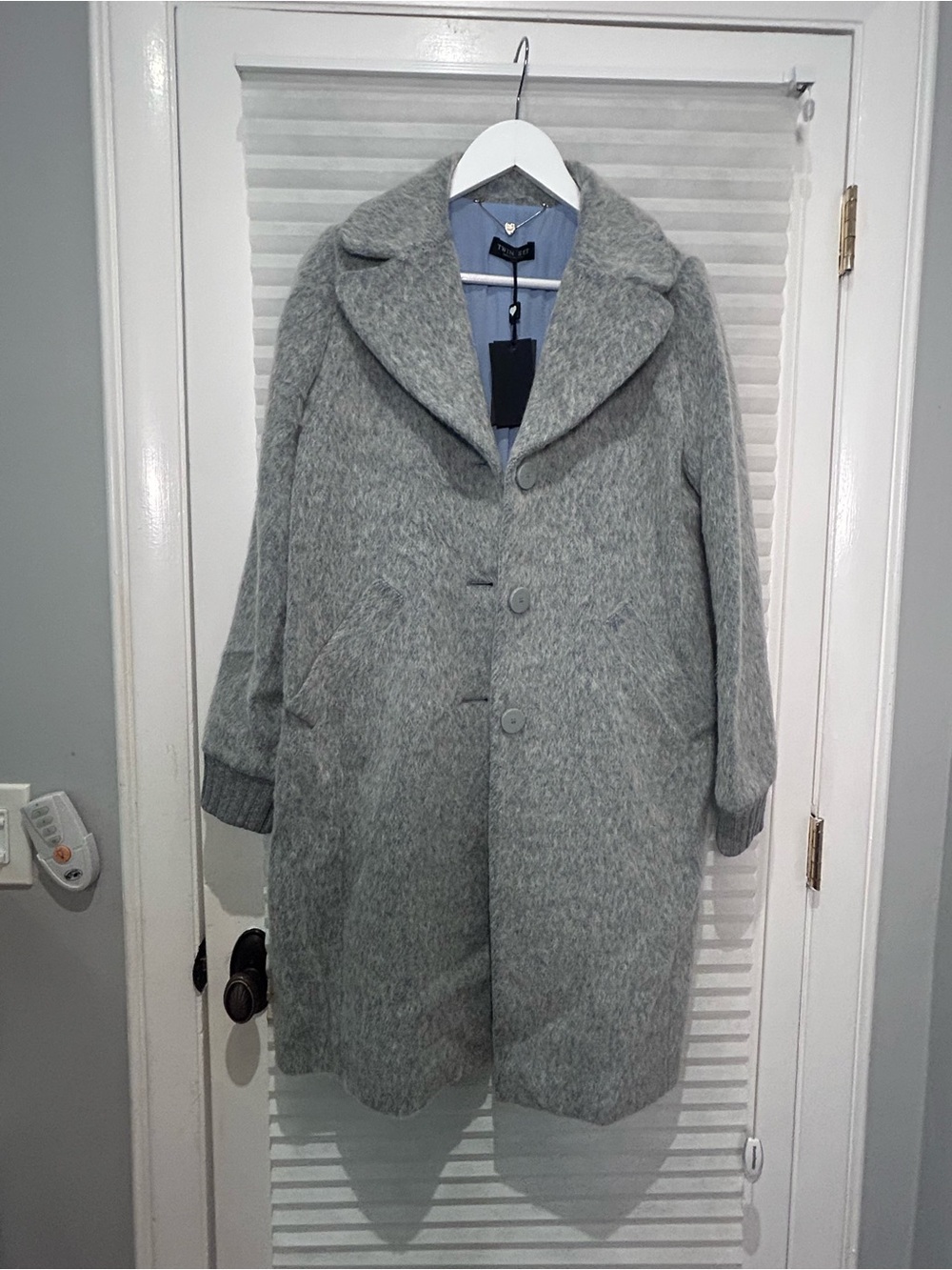 Twinset Grey Long Coat size Medium